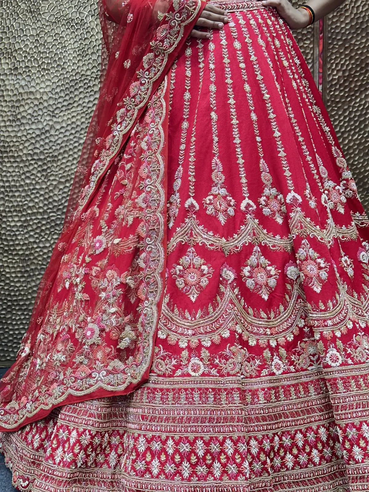 Red Handwork Premium Bridal Lehenga